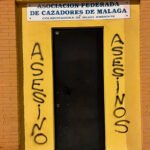 Fachada de la sociedad de cazadores de malaga vandalizada